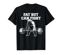 Grasa Pero Puede Combatir Gimnasio Entrenamiento Cardio Oso Culturismo Camiseta