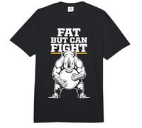 Grasa Pero Puede Luchar contra el Gimnasio Entrenamiento Cardio Rhino Culturismo Comfort Colors Adult Heavyweight T-Shirt