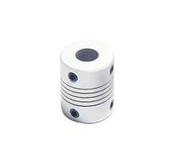 GRASAKY 1 pieza D16L23 Acoplamiento flexible de aluminio con orificio de 3 mm, 4 mm, 5 mm, 6,35 mm, 8 mm y 10 mm Acoplador de eje for motor paso a paso, impresora 3D CNC Ranurado Elástico(3.17x5mm)