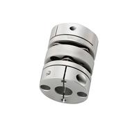 GRASAKY 1 pieza D26 L35 Acoplamiento de aleación de aluminio Conector elástico de doble diafragma Acoplador de 26x35 mm for servomotor de paso de husillo de bolas Ranurado Elástico(7mm X 7mm)