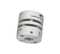 GRASAKY 1 pieza de aleación de aluminio D26L35, acoplamiento de diafragma doble, conector elástico D26 mm L35 mm, codificador de servomotor paso a paso con tornillo de bola Ranurado Elástico(5x6.35mm)