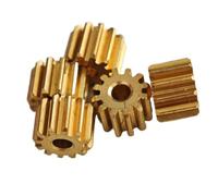 GRASAKY 5 piñones de latón de 0,5 m, 10 dientes, 4 x 4 mm, orificio interior de 1,98 mm, módulo de 0,5, engranaje cilíndrico plano de 10 dientes, ajuste ajustado de 2 mm. Piñón de eje