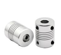 GRASAKY Acoplador flexible de aluminio D19L25 de 4 piezas for conector de motor paso a paso CNC del eje Z Ranurado Elástico(10x10mm)