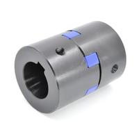 GRASAKY Adaptador de eje de motor de acero fundido D64 L87, acoplamiento de transición, abrazadera de ciruela, acoplador de motor de grabador CNC Ranurado Elástico(25mm to 40mm)