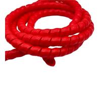 GRASAKY Funda Espiral Flexible de 30 mm for Cables, Organizador de Cables, Tubo Protector for Cables de Carga de Coche, fábricas de tuberías de Aceite. Funda Protectora(Red,5 Meters)