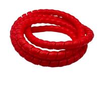 GRASAKY Manguito de Cable Espiral Flexible de 1 Metro for tuberías de Aceite, Agua y Aire, protección de línea de grúa, Cubierta de bobinado. Funda Protectora(Red,ID 38mm)