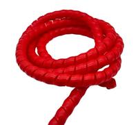 GRASAKY Protector de Tubo Espiral de PP de 1 Metro for grúa, Funda Protectora for Cable de Manguera hidráulica Funda Protectora(Red,ID 35mm)