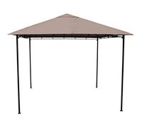 GRASEKAMP Qualität seit 1972 Estilo Antiguo Rimini Flex-Carpa (3 x 3 m), Color Gris, Metal, marrón, L x B x H 293 x 293 x 263 cm