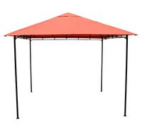 GRASEKAMP Qualität seit 1972 Estilo Antiguo Rimini Flex-Carpa (3 x 3 m), Color marrón, Metal, Naranja, L x B x H 293 x 293 x 263 cm