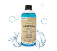 Grashüpfer® Dental Eco Limpiador Ultrasónico Concentrado I 500 ml Concentrado "Fragancia Mentol" I Limpia dentaduras postizas, prótesis, prótesis dentales