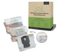 GRASHÜPFER® Pack de 3 bolsas para aspiradoras reutilizables con cremallera para las X40, X30, L40, L20, L10 - La alternativa sostenible y económica en calidad original (Para Roborock)