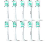 Grasnugie Cabezales de repuesto para cepillo de dientes eléctrico Philips Sonicare Mango a presión: cerdas de suavidad media, 10 cabezales de cepillo, color blanco
