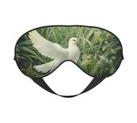 Grass and Dove - Antifaz para dormir de doble cara, cómoda y suave, con correa ajustable, bloquea la luz