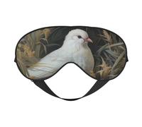 Grass and Dove - Antifaz para dormir de doble cara, cómoda y suave, con correa ajustable, bloquea la luz