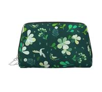 Grass and Dove - Bolsa de cosméticos de piel de PVC para mujer, bolsa de cosméticos de viaje grande