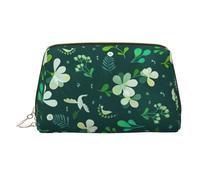 Grass and Dove - Bolsa de cosméticos de piel de PVC para mujer, bolsa de cosméticos de viaje grande