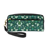 Grass and Dove - Bolsa de cosméticos pequeña, portátil, bonita bolsa de maquillaje de viaje para mujer, bolsa organizadora de brochas de maquillaje, NEGRO, One Size, Neceser de maquillaje