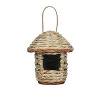 Grass Bird House | Hand Woven Breathable Hummingbird Houses | Dangling Birds Houses, Rustic Hummingbird Nest for Indoor and Outdoor