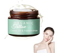 Grass-fed Beef Tallow with Frankincense Oil & Castor oil, Organic Beef Tallow Moisturizer for Skin, Whipped Cream and Manuka Honey Balm for Face, Body (1 pieza)