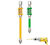 Grass Green Screwdriver Drill Bit Set - Spring Loaded Screwdriver Bit | 2 Pieces Screw-Bit Set | Tough Anti-Slip Tips with Spring for Household Technician Work Electrician Concrete Metal Building
