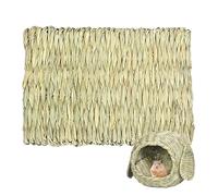 Grass House - Cabaña de Conejito Hecha a Mano - Cómoda cabaña de Animales para Jugar escondite Cama de heno, Juguete masticable para Conejo, Conejillo de Indias, hámster, Chinchilla