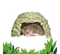 Grass House - Cama Tejida A Mano De Hierba De Conejo S/M/L, Cama Plegable De Heno Para Dormir, Casa De Juegos De Heno Para Mascotas | Suministros Para Uso De Mascotas Pequeñas, Refugio Para Conejitos,