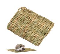 Grass Mat Cats, Woven Scratching Pad, Soft Chew Toy, Natural Grass Bedding, Multi-Pet Sleeping, Medium Size Brown, for Cat Bunnies Dogs Resting Chewing Play are