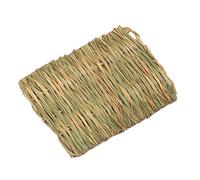 Grass Mat, Woven Scratching Bedding, Chew Toy, Soft Resting Mat, Multi-Use Animal Sleeping Pad and Play Area for Home Comfort, Enriquement, Small Pets, Bunnies, 11.02x15.75x0.39 in