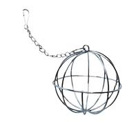 Grass Rack Ball - Stainless Hay Holder Sphere, Hanging Small Animal Feeder, Chew Play Toy, Interactive Pet Feeding Accessory | Feeding Enrichment Toy For Chinchilla Small Animals Cage