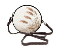 Grass Swaying In The Wind - Bolso cruzado redondo de piel para mujer