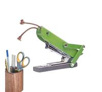 Grasshopper Grapadora - Escultura de insectos de madera hecha a mano con cierre manual, organizador de escritorio creativo y estético natural, resistente estuche de accesorios | Herramienta de arte