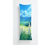 Grassland Plants Body Pillow Case Cover 40x120cm, Long Backrest Cushion Pillow Protector with Zipper, Decorative Bedding Pillowcase, Soft Body Pillow Cover for Couch Bedroom Scenery