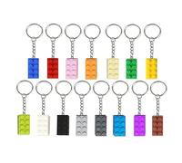 Grasslandy 15 Piezas Llavero Bloques De Construcción Llavero, Bolsa Colgante Colgante De Plástico Llavero Colgante Edificio Colorido Llavero De Ladrillo Decorativo Para Regalos, Premios, Favores