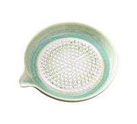 Grate Wave Plate - Ceramic Food Grinder Dish, Ingredient Crushing with Fine Texture Function, Handmade Ceramic, Rubbing Design, Kitchen Prep Tool for Ginger Garlic Onion Fruits Vegetable Enhancement
