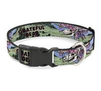 Grateful Dead Collar para mascotas, collar de perro, hebilla de plástico, Grateful Dead Dave's Picks Volume Nine Montana Cover Art, 9.5 a 14.5 pulgadas 0.5 pulgadas de ancho