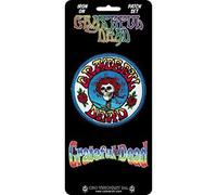 Grateful Dead Skull Roses & Logo, Officially Licensed, Iron-On/Sew-On, Embroidered PATCH - 3.5'' X 7.875''