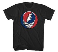 Grateful Dead Steal Your Face - Camiseta de manga corta para hombre, estilo vintage, color negro, Negro , L