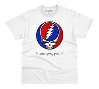 Grateful Dead SYF Steal Your Face - Camiseta Blanca - Blanco - Large
