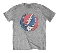 Grateful Dead - T-Shirt # M Unisex Grey # Steal Your Face Classic