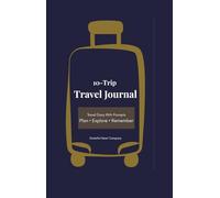 Grateful Heart Company 10-Trip Travel Journal: Navy Blue 4.5" x 7" Guided Travel Diary with Prompts | Travel Gifts for Women and Men
