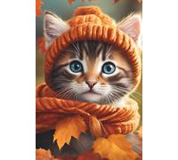 Grateful Hearts: A Fall Gratitude Journal for Reflection | Autumn Hygge Notebook with Kitten: 120 Alternating prompt and lined pages, 6 x 9 inches, ... Interior pages, self care diary, gift idea