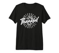 Grateful Thankful Blessed Camiseta Premium
