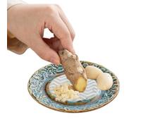 Grater Bowl - Molinillo manual de cerámica multifunción | Plato rallador de ajo para jengibre, queso, frutas, verduras, chocolate, fresa, alimentos, hornear, cocina