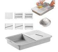 Graters for the Kitchen with a Conteniner - Cortador de potato multifuncional y Vegetable Peeler - Kitcchen Grater Weith Cutting Inserts & Hand Protection - Ideal Fr Cheese, Carrots, Ensalada