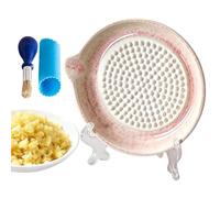 Grating Plate Manual Ceramic Kitchen Tool with Brush with peeler brush
