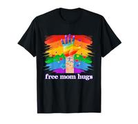Gratis Mamá Abrazos LGBT Orgullo Desfiles Arco Iris Transgénero Gay Camiseta