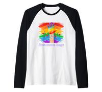 Gratis Mamá Abrazos LGBT Orgullo Desfiles Arco Iris Transgénero Gay Camiseta Manga Raglan