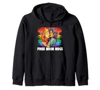 Gratis Mamá Abrazos LGBT Orgullo Desfiles Arco Iris Transgénero Gay Sudadera con Capucha