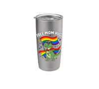 Gratis Mamá Abrazos LGBTQI Mes del Orgullo Aliado Vaso térmico de acero inoxidable de doble pared