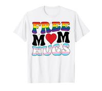 Gratis Mamá Abrazos Mes del Orgullo LGBTQ Transgénero Apoyo Groovy Camiseta